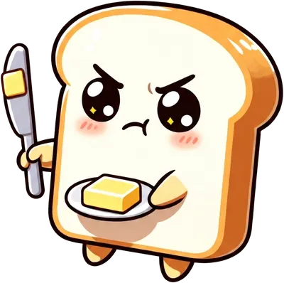 Angry Toast - funny novelty design on shirts, mugs & more