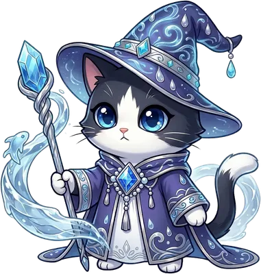 Cat Water Mage - funny novelty design on shirts, mugs & more