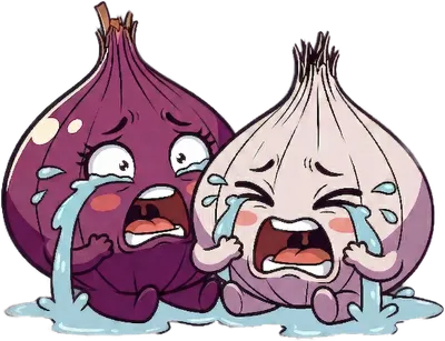 Cryin' Onions - funny novelty design on shirts, mugs & more