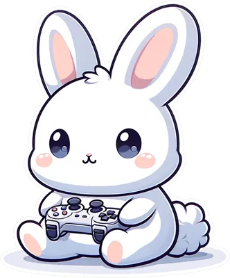 Gamer Rabbit - funny novelty design on shirts, mugs & more