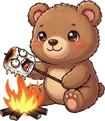 Marshmallow Bear - funny novelty design on shirts, mugs & more