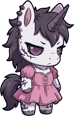 Moody Unicorn - funny novelty design on shirts, mugs & more
