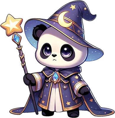 Panda Wizard - funny novelty design on shirts, mugs & more