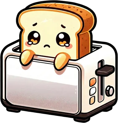 Sad Toast - funny novelty design on shirts, mugs & more
