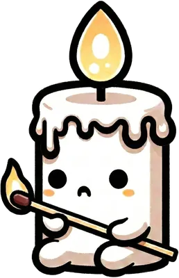 Slightly Sad Candle - funny novelty design on shirts, mugs & more