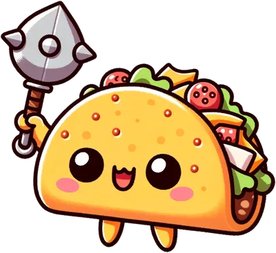 Taco Mace - funny novelty design on shirts, mugs & more